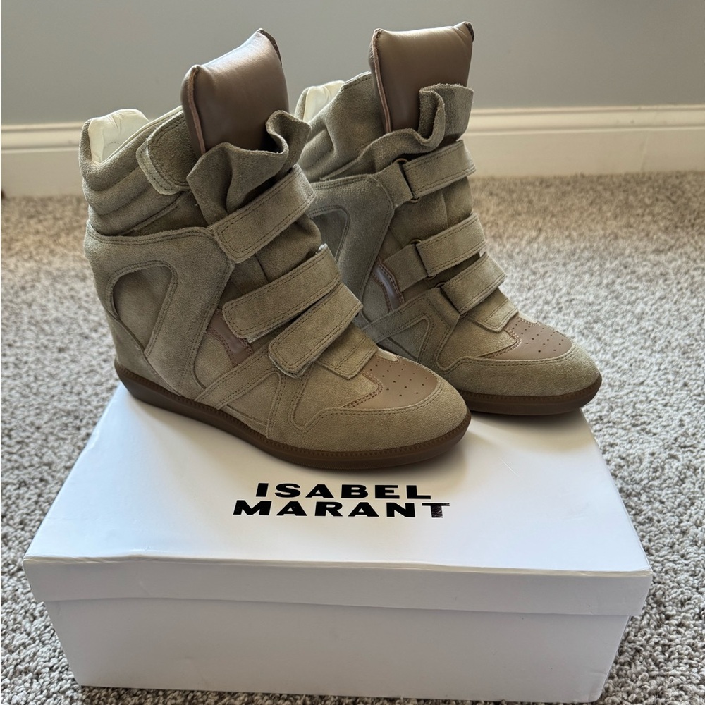 Authentic Isabel Marant Khaki Bekett Sneakers EU39 only